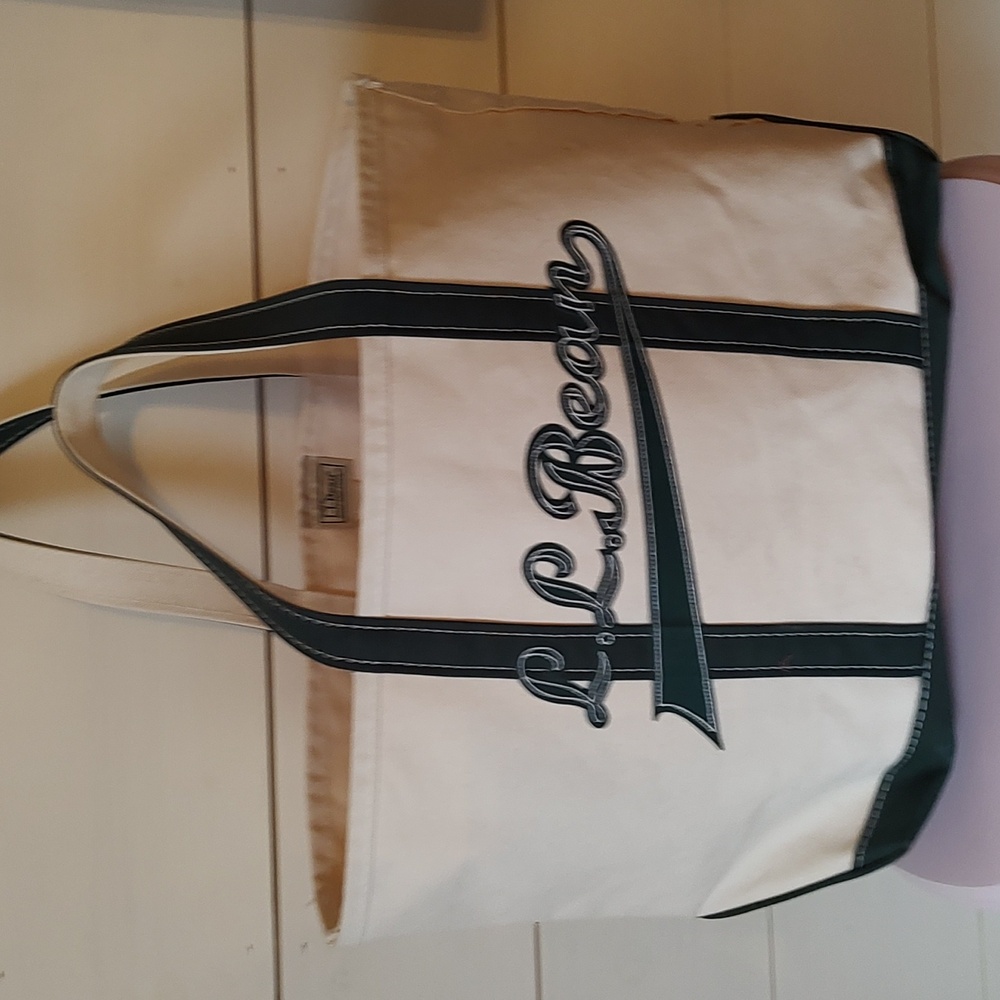 Vintage 90s LL Bean Boat And Tote With Large Logo. Made In USA.
